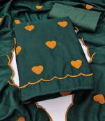 Embroidered Art Silk Unstitched Dress Material
