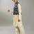Boys printed regular kurta with pyjamas & nehru jacket