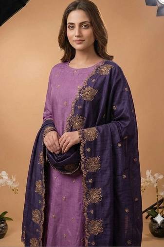 Embellished Unstitched Dress Material
