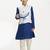 Boys printed mandarin collar regular kurta with pyjamas & nehru jacket