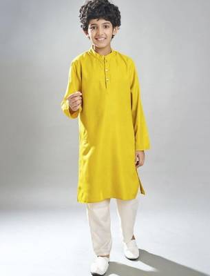 Boys regular kurta with pyjamas & jacket 3