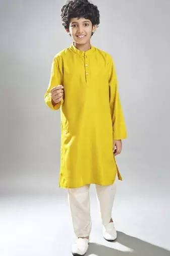 Boys regular kurta with pyjamas & jacket