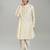 Boys floral woven design mandarin collar kurta with pyjamas
