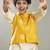 Boys floral printed kurta with pyjama & nehru jacket