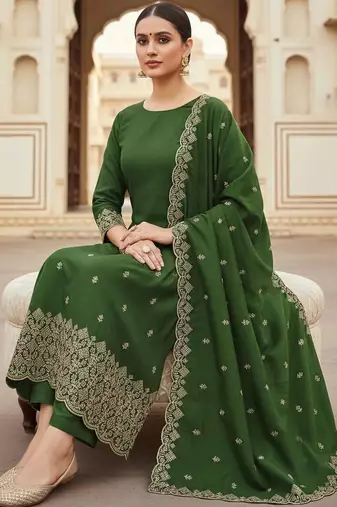 Embellished Unstitched Dress Material