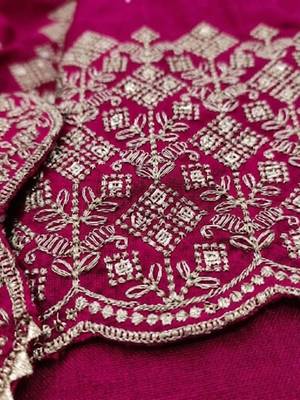 Embellished Unstitched Dress Material 3