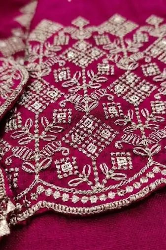 Embellished Unstitched Dress Material