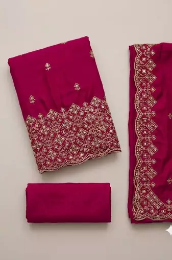 Embellished Unstitched Dress Material