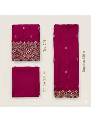 Embellished Unstitched Dress Material 5
