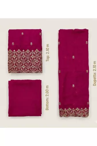 Embellished Unstitched Dress Material