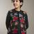 Boys floral embrodied mandarin collar kurta with pyjamas & nehru jacket