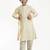 Boys ethnic motifs woven design mandarin collar straight kurta with pyjamas