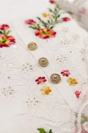 Embroidered Unstitched Dress Material
