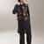Boys floral embrodied mandarin collar kurta with pyjamas & nehru jacket