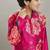 Boys floral printed mandarin collar regular kurta with pyjamas