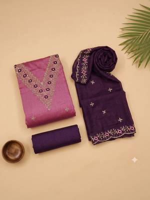 Embellished Unstitched Dress Material 1