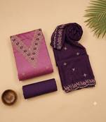 Embellished Unstitched Dress Material