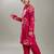 Boys floral printed mandarin collar regular kurta with pyjamas