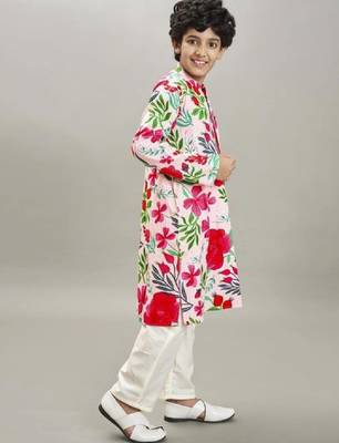 Boys floral printed kurta with pyjama 2