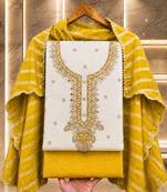 Embroidered Unstitched Dress Material