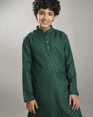 Boys ethnic motifs printed kurta with pyjama 4