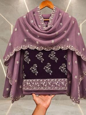 Embellished Unstitched Dress Material 2