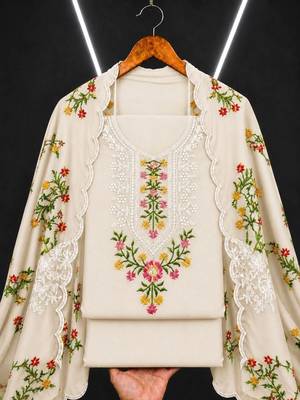 Embellished Unstitched Dress Material 2