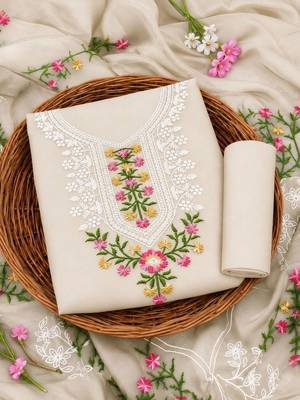 Embellished Unstitched Dress Material 5