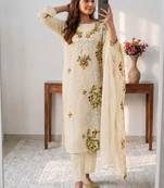 Embellished Unstitched Dress Material