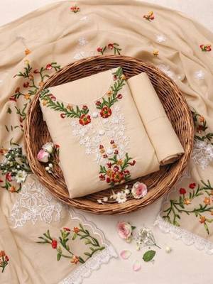 Embellished Unstitched Dress Material 2