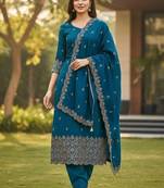 Embellished Unstitched Dress Material