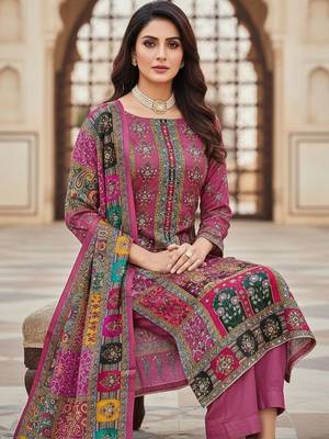 Embellished Unstitched Dress Material 2