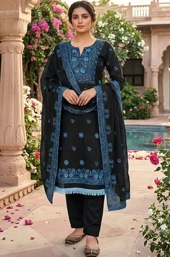 Art Silk Unstitched Dress Material