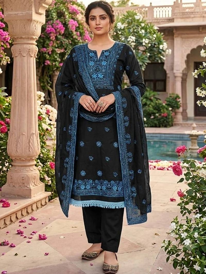 Art Silk Unstitched Dress Material