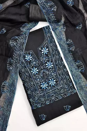 Art Silk Unstitched Dress Material