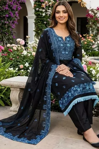 Art Silk Unstitched Dress Material