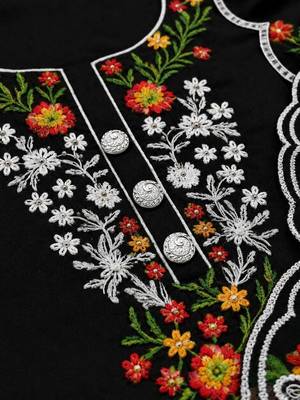 Embellished Unstitched Dress Material 2