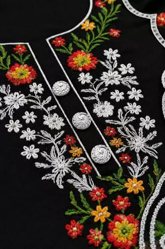Embellished Unstitched Dress Material