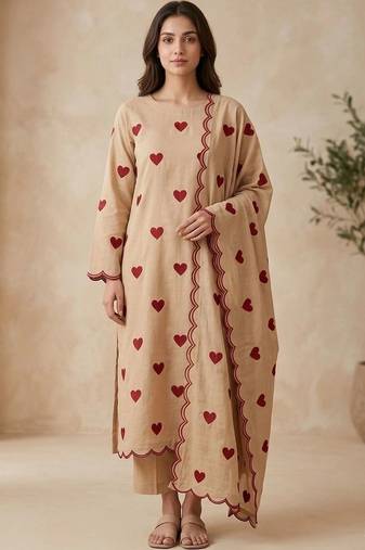 Embroidered Unstitched Dress Material
