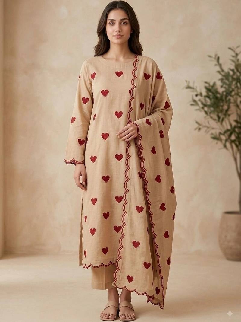 Embroidered Unstitched Dress Material