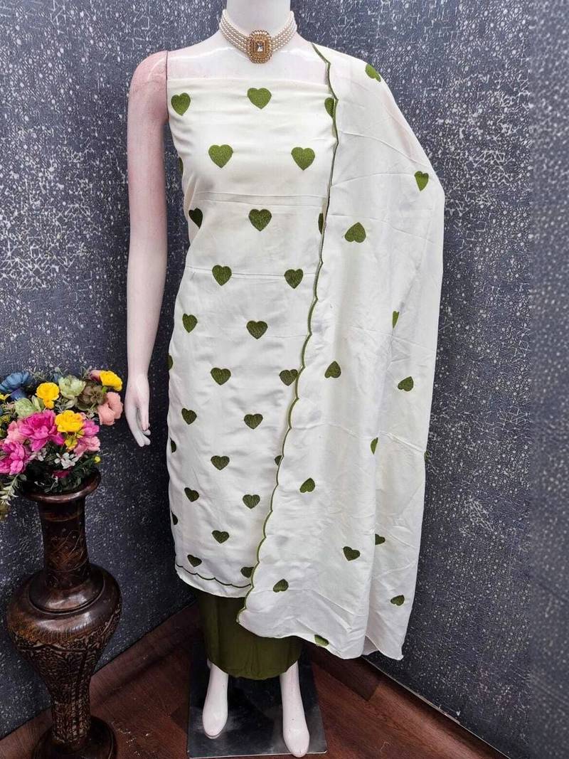Embroidered Unstitched Dress Material