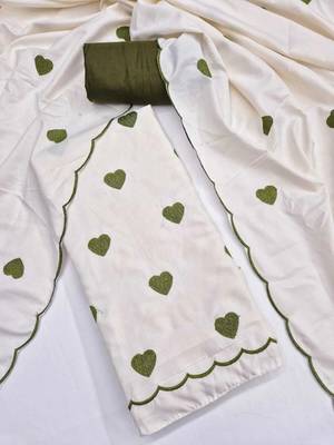 Embroidered Unstitched Dress Material 3