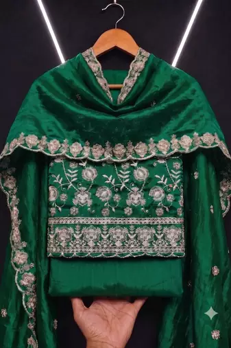 Embellished Unstitched Dress Material