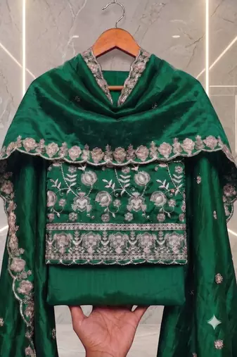 Embellished Unstitched Dress Material