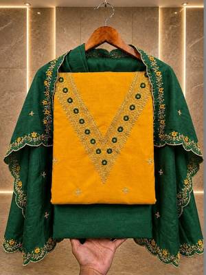 Embellished Unstitched Dress Material 5