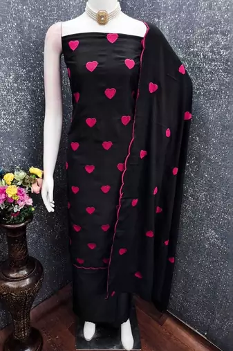 Embroidered Unstitched Dress Material
