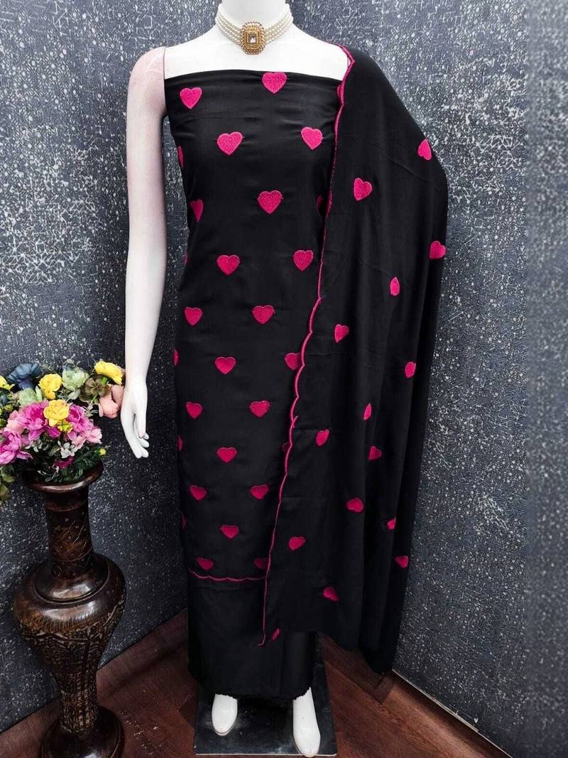 Embroidered Unstitched Dress Material
