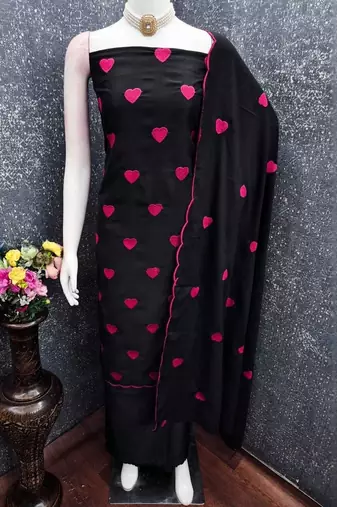 Embroidered Unstitched Dress Material