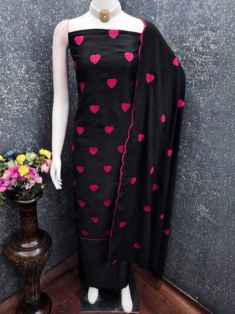 Embroidered Unstitched Dress Material