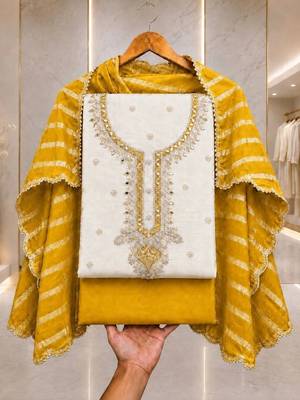 Embroidered Unstitched Dress Material 1